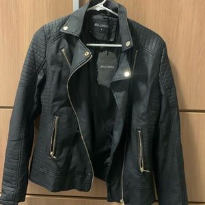 Black leather jacket